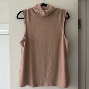 Express Sleeveless Cowl Neck Sweater - Tan. Size large
